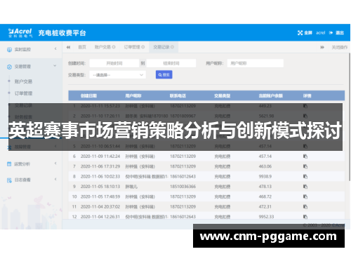 英超赛事市场营销策略分析与创新模式探讨